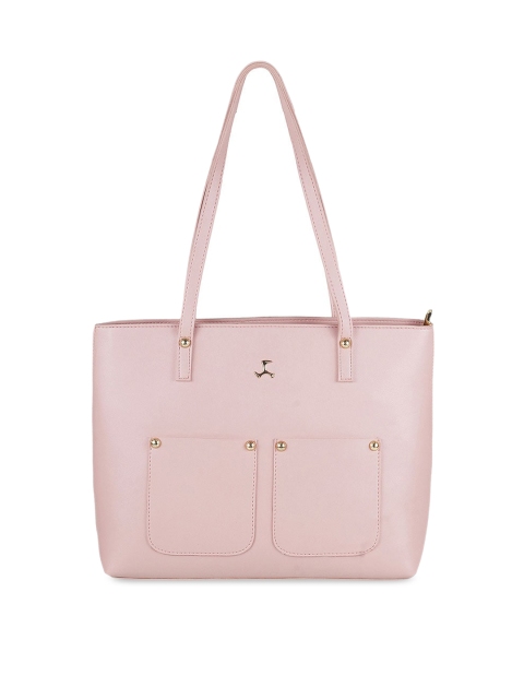 

Mochi Peach-Coloured PU Structured Shoulder Bag