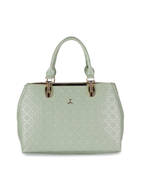 

Mochi Green PU Structured Handheld Bag with Quilted