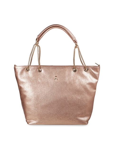 

Mochi Rose Gold PU Oversized Structured Shoulder Bag