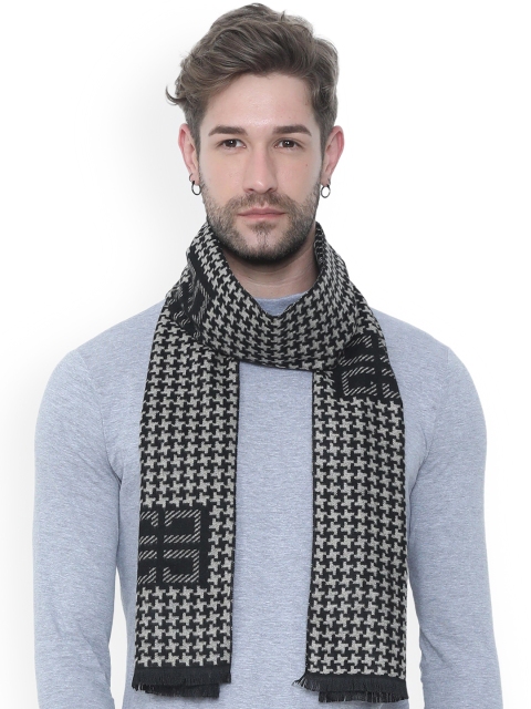 

FabSeasons Unisex Black & Grey Checked Muffler