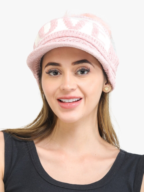 

ELLIS Women Pink Self Design Woollen Ascot Cap