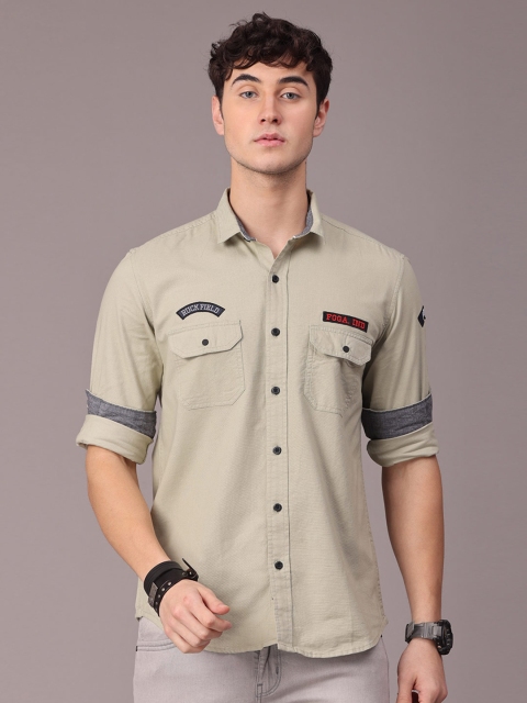 

FOGA Men Slim Fit Casual Shirt, Na