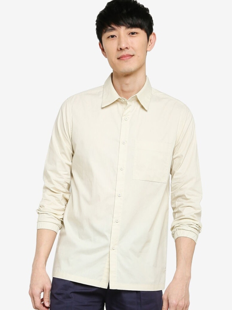 

ZALORA BASICS Men Green Elastic Cuff Casual Shirt