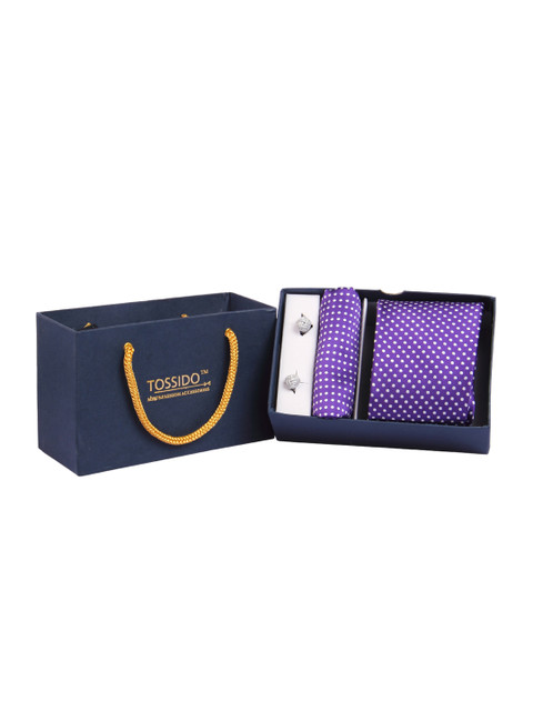 

Tossido Men Purple Accessory Gift Set