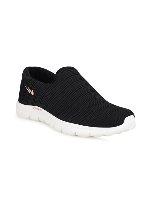 

Campus Women Black Mesh Walking Shoes