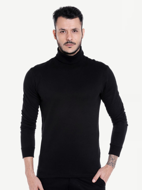 

Dream of Glory Inc Men Black Turtleneck Sweatshirt
