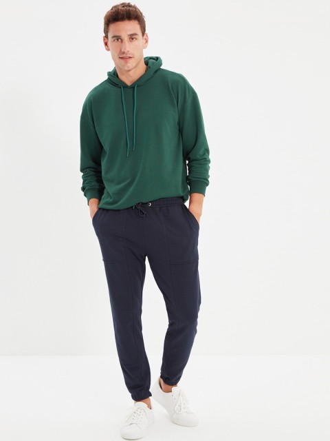 

Trendyol Men Navy Blue Solid Joggers
