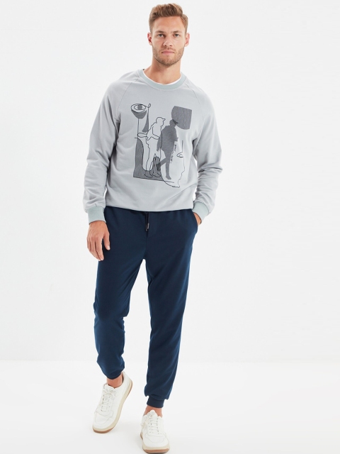 

Trendyol Men Navy Blue Solid Joggers