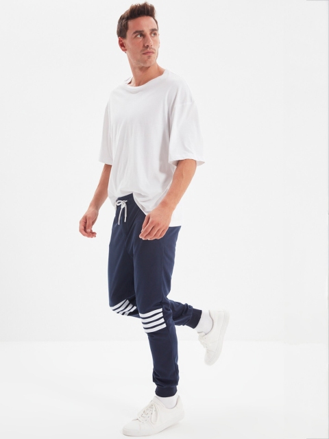 

Trendyol Men Navy Blue Solid Joggers
