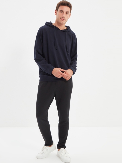 

Trendyol Men Black Solid Track Pants