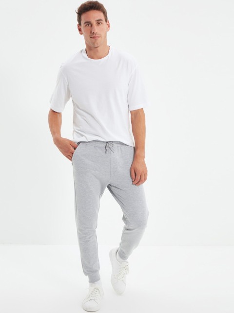 

Trendyol Men Grey Solid Joggers