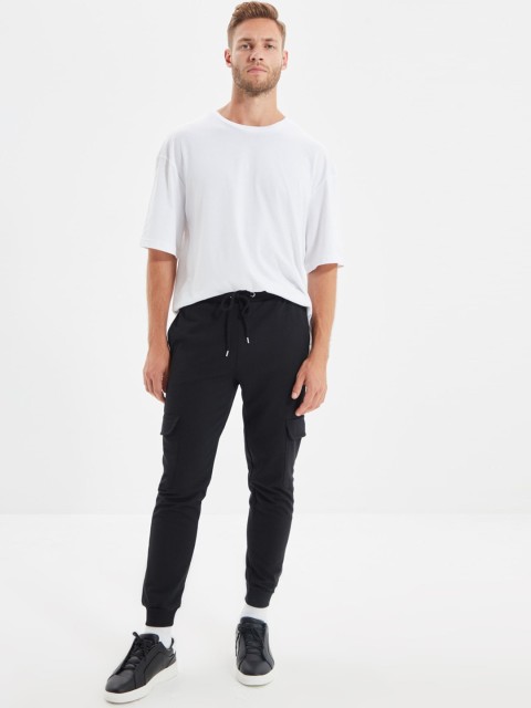 

Trendyol Men Black Solid Joggers