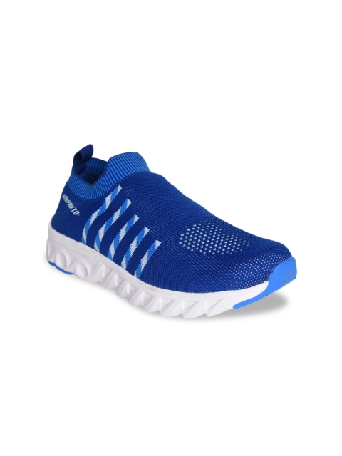 

IMPAKTO Women Blue Woven Design Slip-On Sneakers