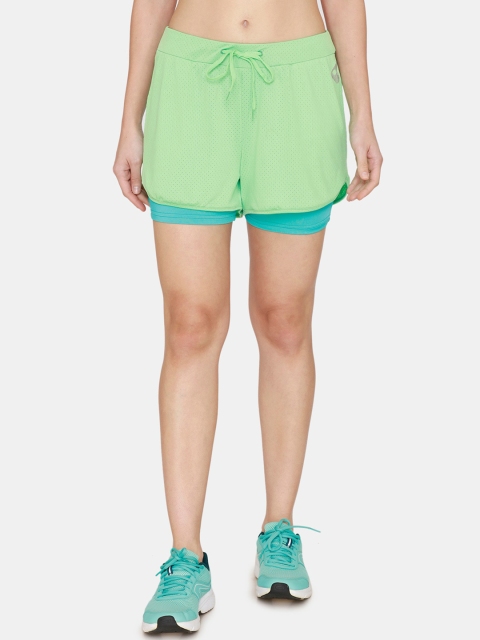 

Zelocity by Zivame Women Green Sports Shorts