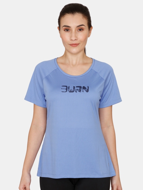 

Zelocity by Zivame Women Blue Typography Printed T-shirt