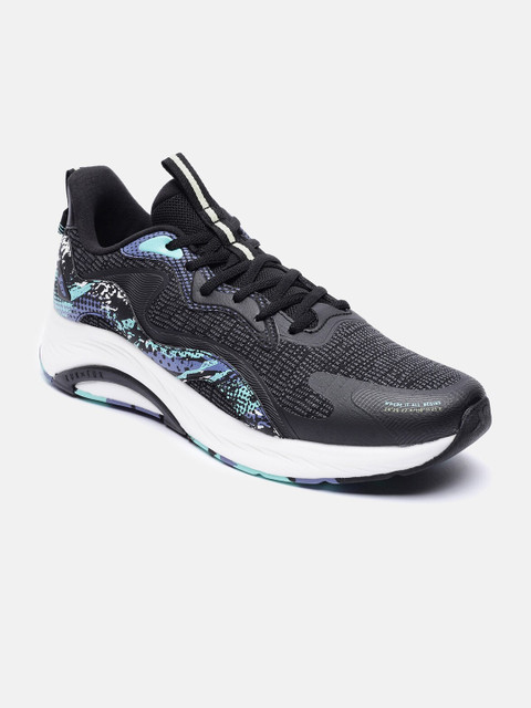 

Xtep Men Black & Blue Printed Running Shoes