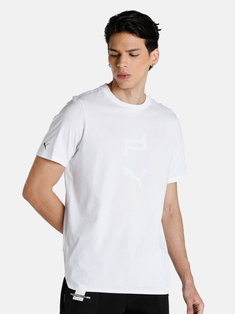 

PUMA Motorsport Men White Extended Sleeves Pocket T-shirt