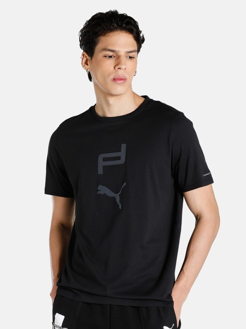 

PUMA Motorsport Men Black Typography Printed Pockets T-shirt