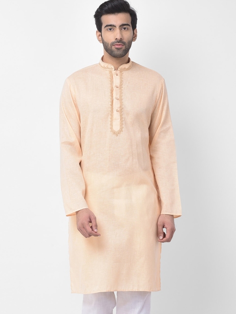 

SG LEMAN Men Beige Thread Work Kurta