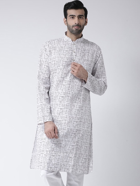 

SG LEMAN Men Maroon Geometric Long Sleeves Kurta