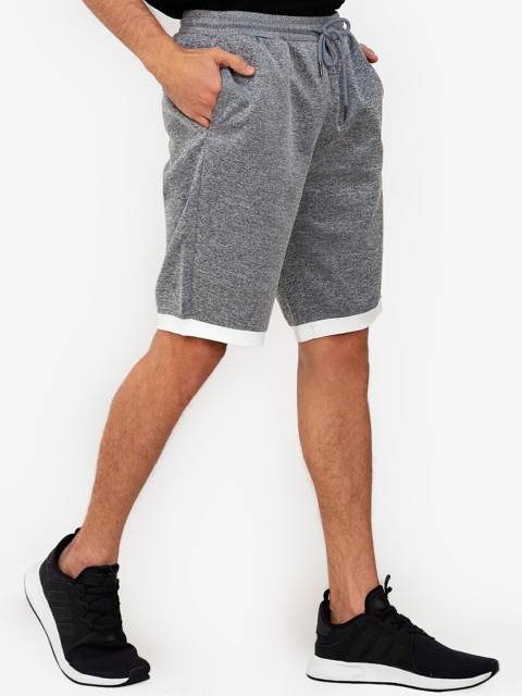 

ZALORA ACTIVE Men Grey Contrast Trim Hem Shorts