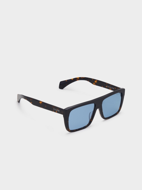 

BOLON EYEWEAR Men Blue Lens & Black Square Sunglasses - BL3056