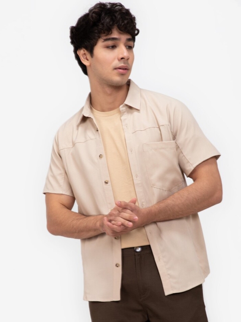 

ZALORA BASICS Men Beige Casual Shirt