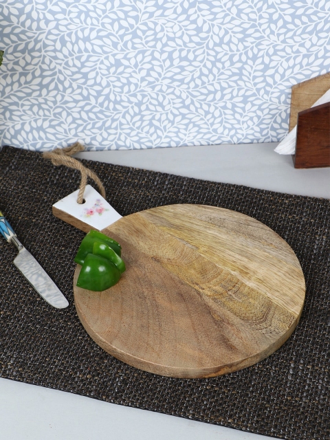 

VarEesha Brown Hand-Painted Chopping Board