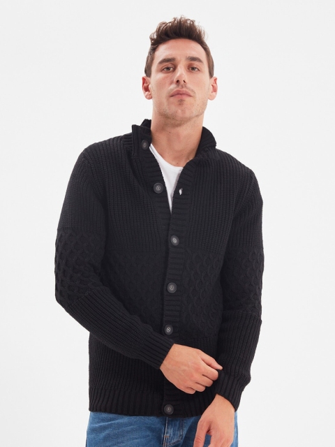 

Trendyol Men Black Cable Knit Cardigan