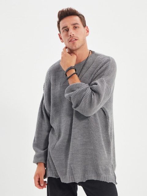

Trendyol Men Grey Pullover