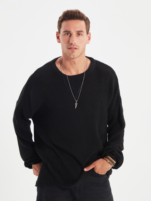

Trendyol Men Black Striped Pullover