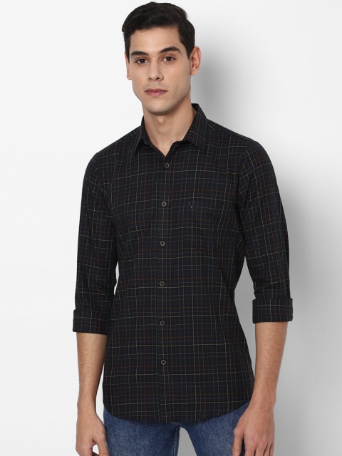 

Allen Solly Men Black Cotton Slim Fit Checked Casual Shirt