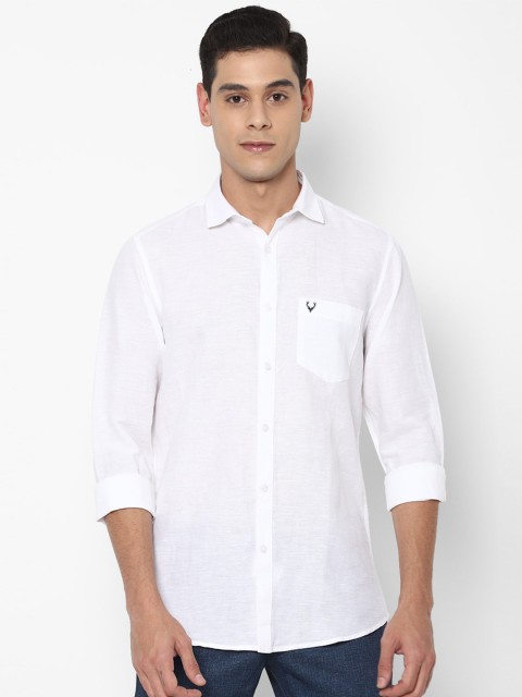 

Allen Solly Men White Slim Fit Solid Casual Shirt
