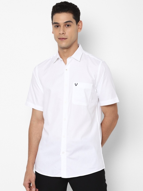 

Allen Solly Men White Solid Slim Fit Cotton Casual Shirt