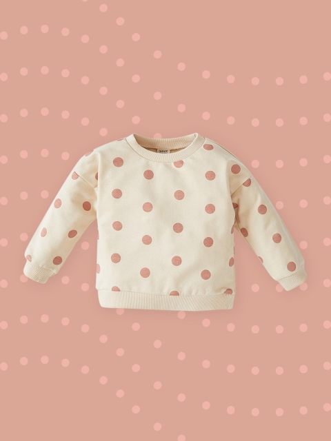 

DeFacto Girls Yellow & Pink Pure Cotton Printed Sweatshirt