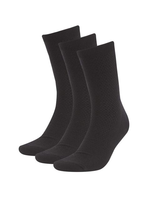 

DeFacto Mens Black Pack of 3 Cotton Full Length Socks