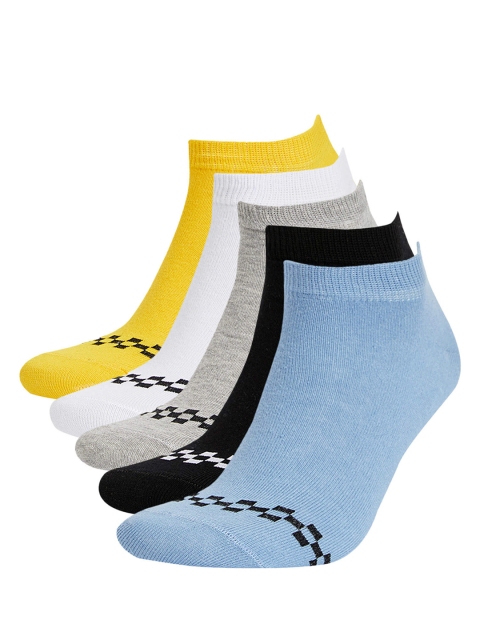

DeFacto Men Pack of 5 Ankle Length Socks, Blue