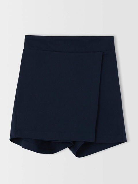

DeFacto Girls Navy Blue Solid Divided Skirt