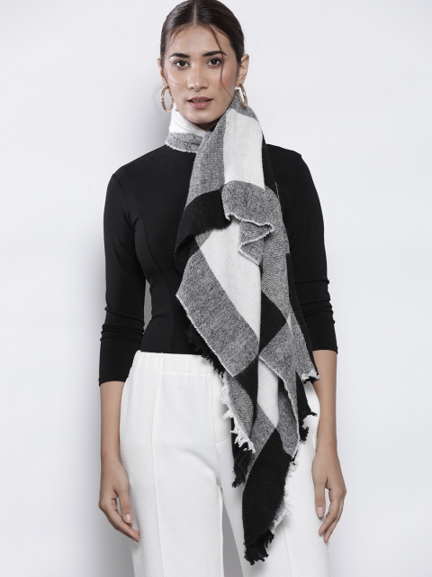 

DeFacto Women Black & Grey Checked Winter Stole