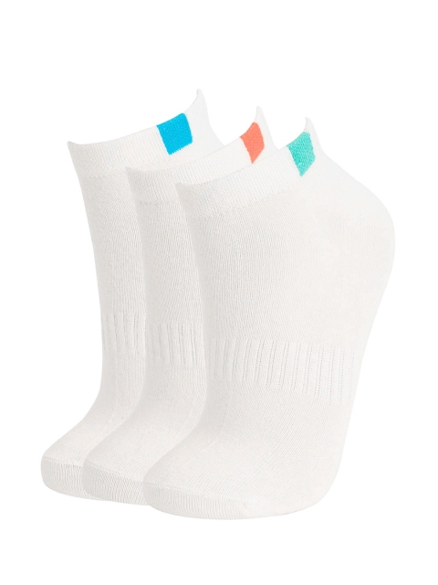 

Defacto Women Pack of 3 White Patterned Ankle-Length Socks
