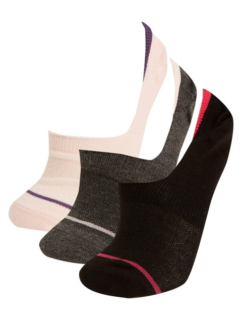 

DeFacto Women Pack of 3 Solid Socks, Beige