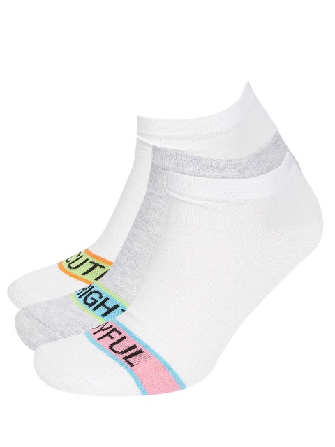 

Defacto Women Pack of 3 Ankle Length Socks, White