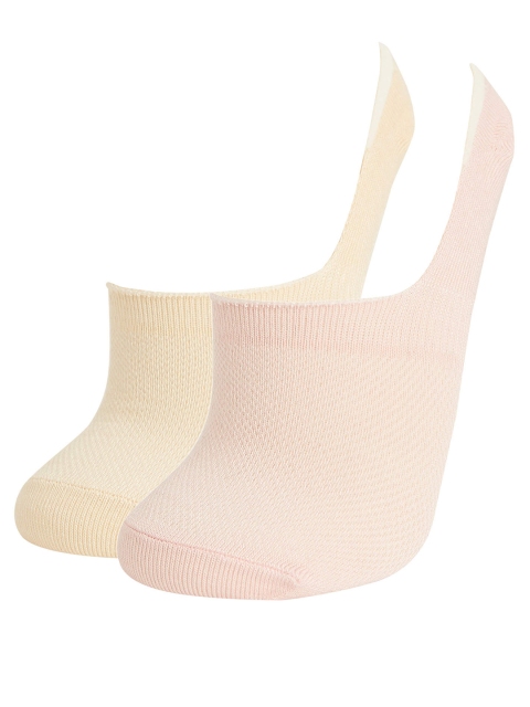 

DeFacto Women Pack of 2 Solid Shoe Liners, Pink