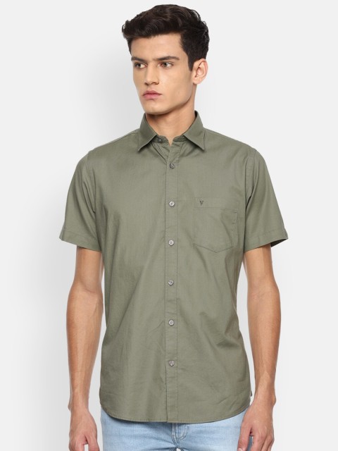 

Van Heusen Sport Men Olive Green Slim Fit Casual Shirt