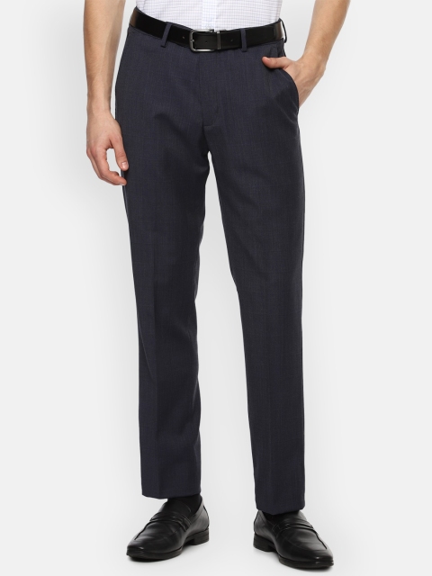 

Louis Philippe Men Navy Blue Slim Fit Trousers
