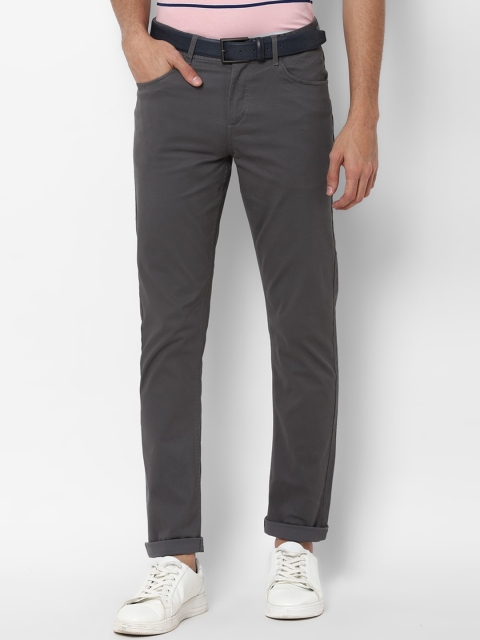 

Allen Solly Men Grey Solid Slim Fit Chinos