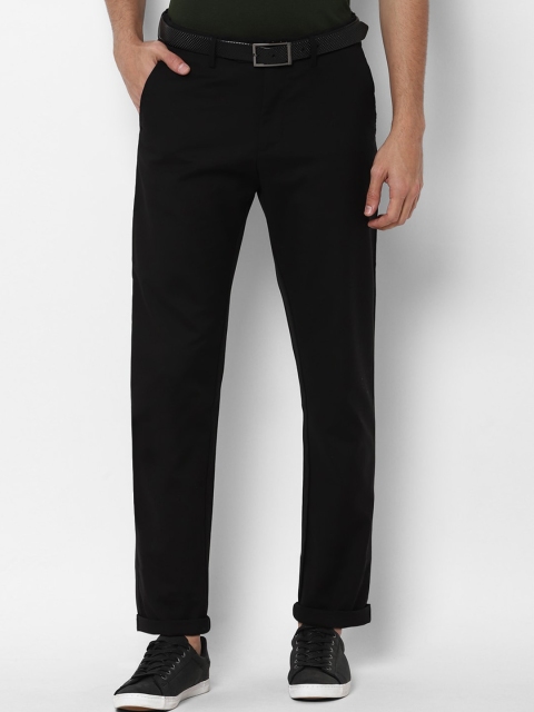 

Allen Solly Men Black Solid Regular Trousers