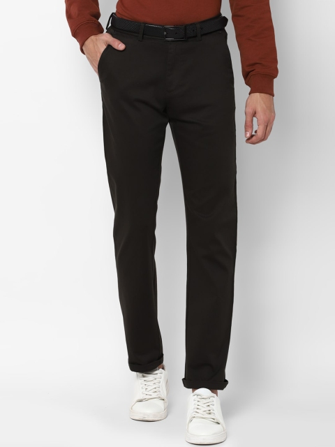 

Allen Solly Men Black Solid Mid Rise Trousers