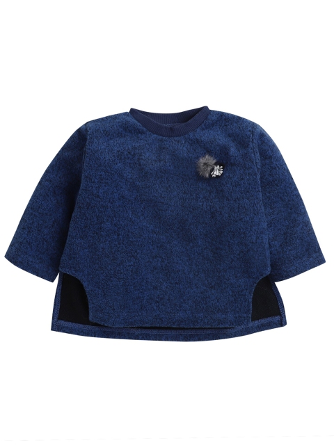 

Hopscotch Girls Blue Cotton Sweatshirt