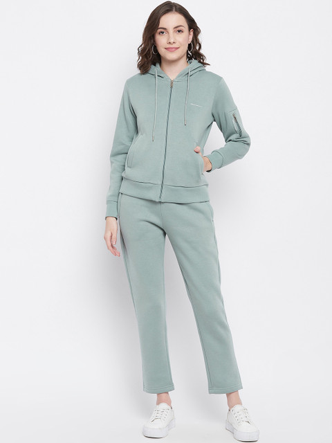 

Okane Women Olive Green Solid Tracksuit